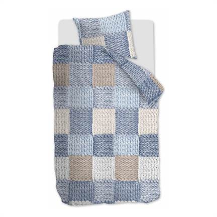 Ariadne at Home Knit Squares flanel dekbedovertrek