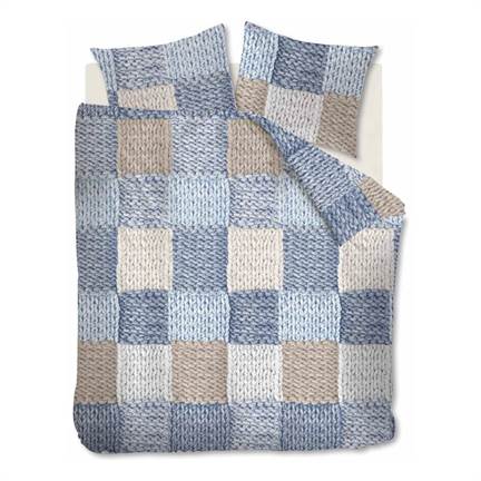 Ariadne at Home Knit Squares flanel dekbedovertrek