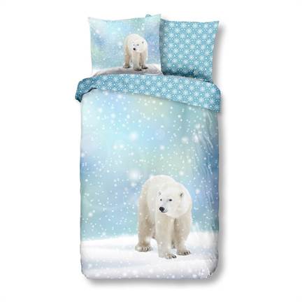 Good Morning Icebear flanel dekbedovertrek