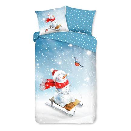 Good Morning Snowfun flanel dekbedovertrek