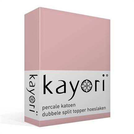 Kayori Shizu percale katoen dubbele split-topper hoeslaken