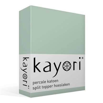 Kayori Shizu percale katoen split-topper hoeslaken