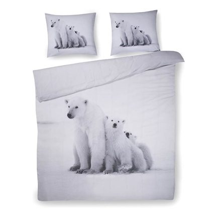 Papillon IJsbeer flanel dekbedovertrek
