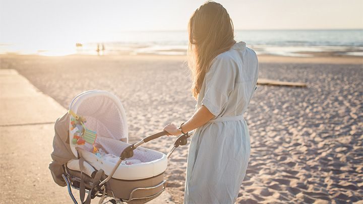 baby slapen vakantie wandelen met kinderwagen