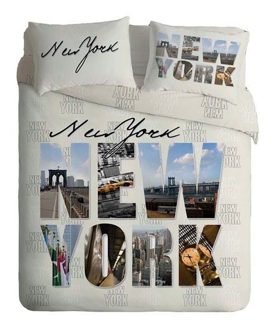 New York flanel dekbedovertrek - Lesje topografie voor je kind