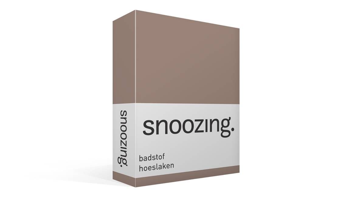 Snoozing badstof hoeslaken taupe