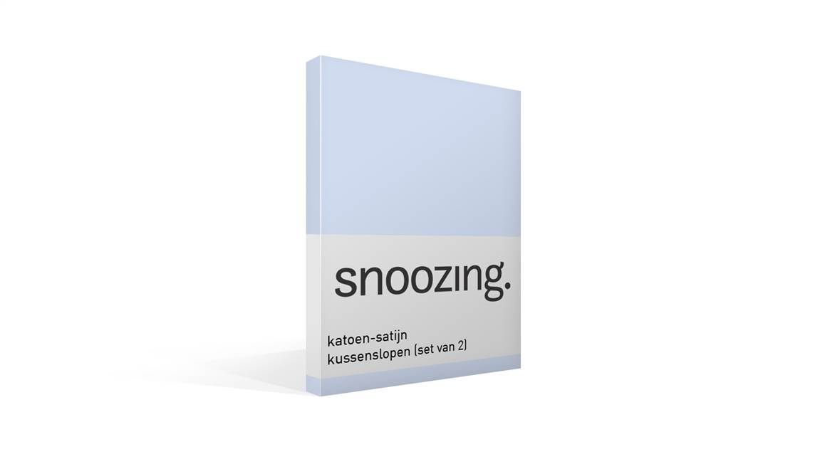 Snoozing katoen-satijn kussenslopen (set van 2)