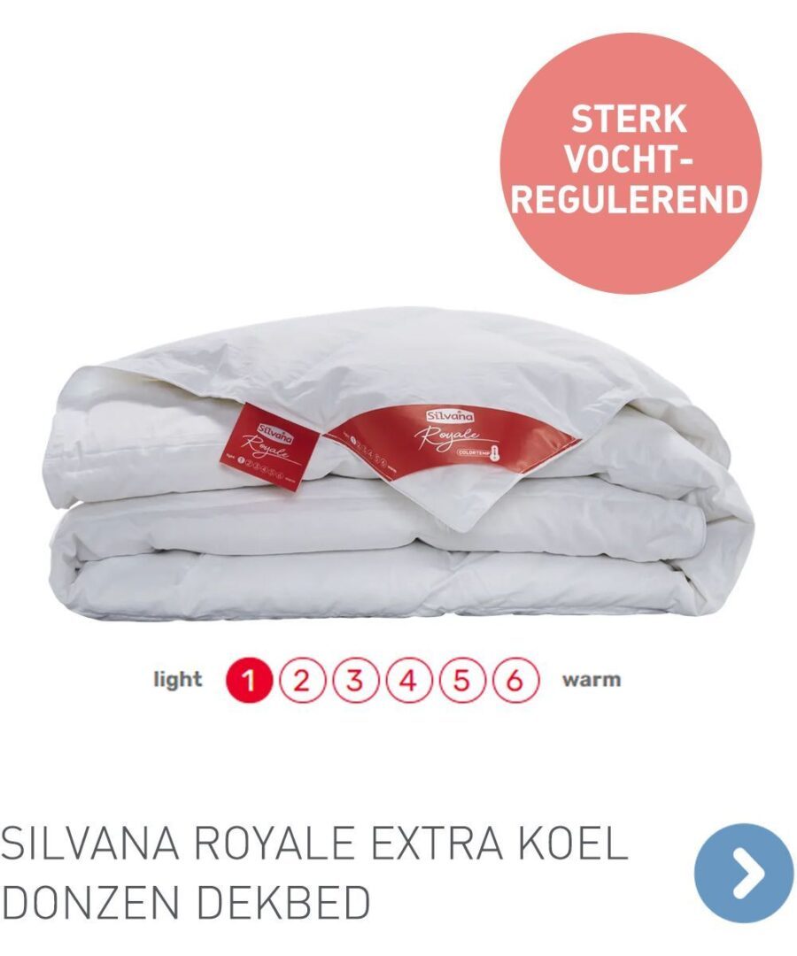 Silvana Royale Colortemp extra koel donzen dekbed