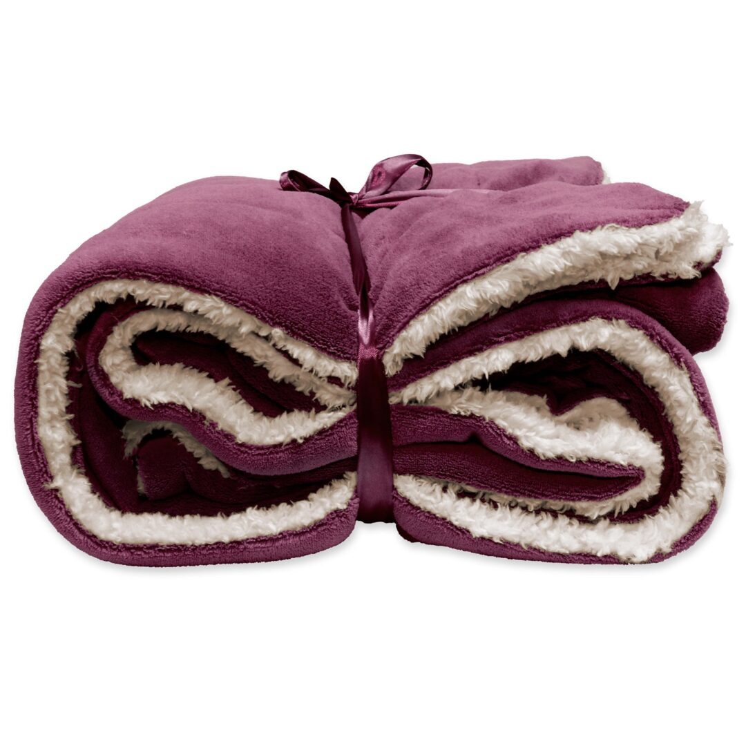 Unique Living Lars fleece plaid - pomegranate