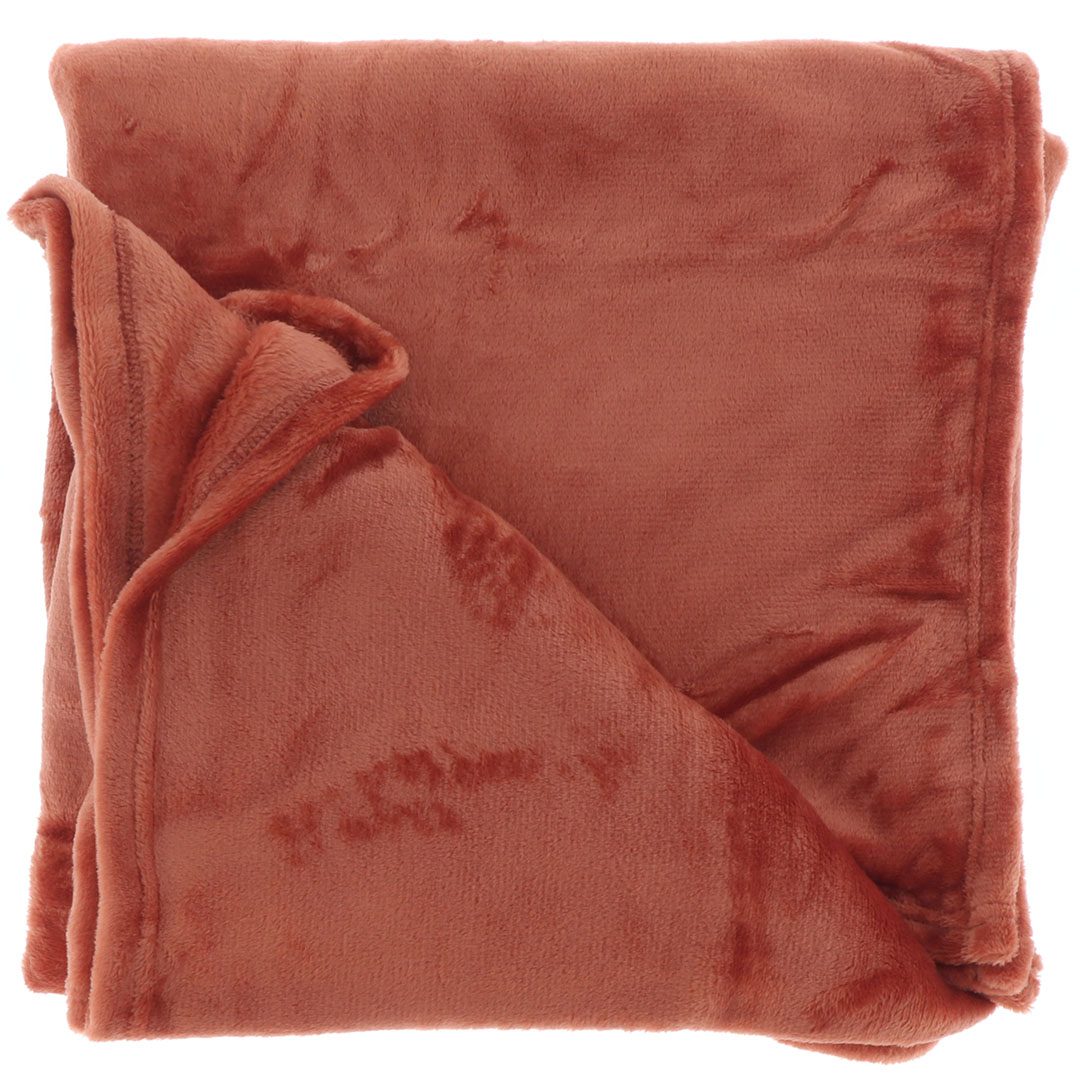 Unique Living Blush fleece plaid - redwood