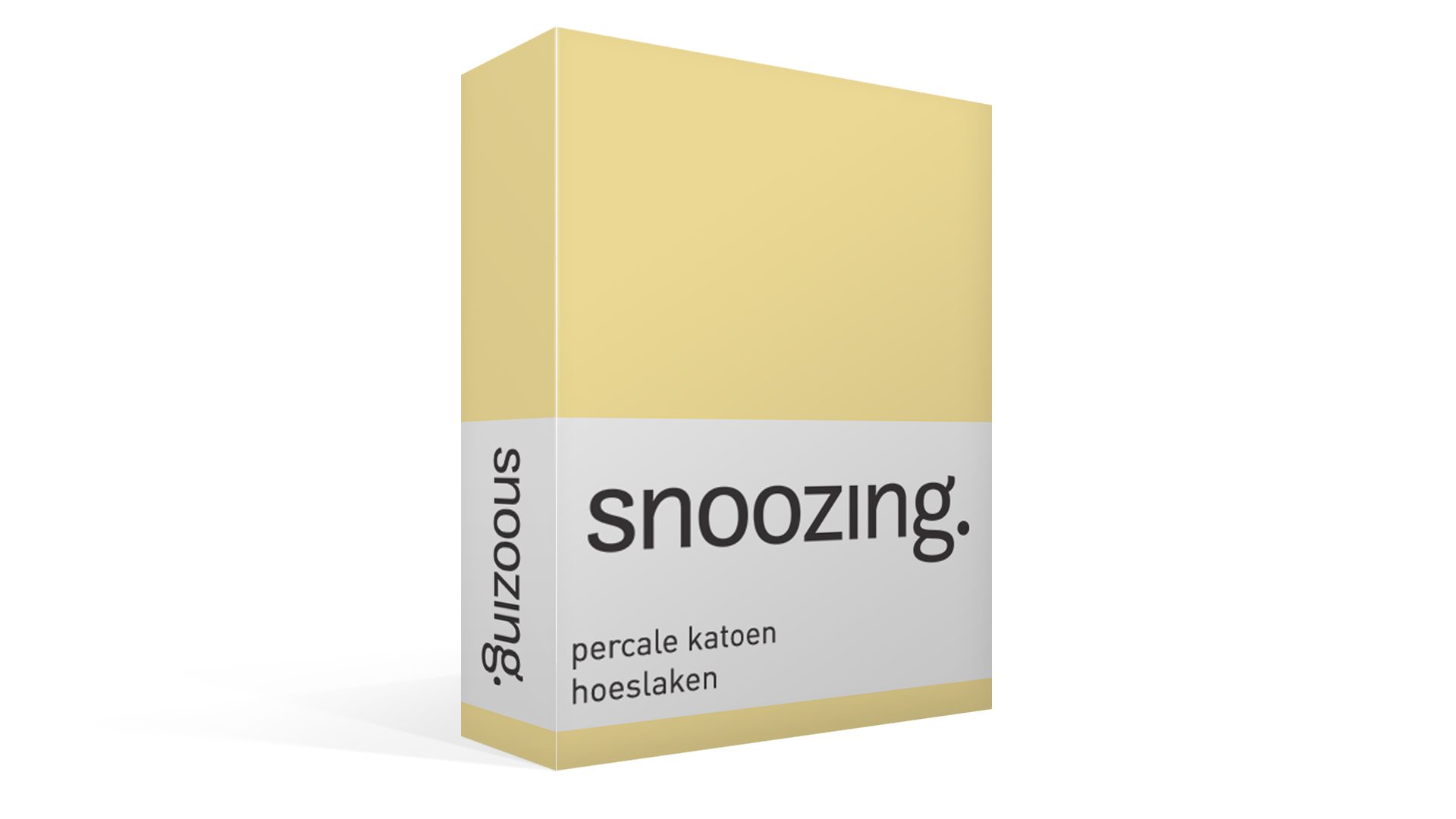 Snoozing percale katoen hoeslaken - geel