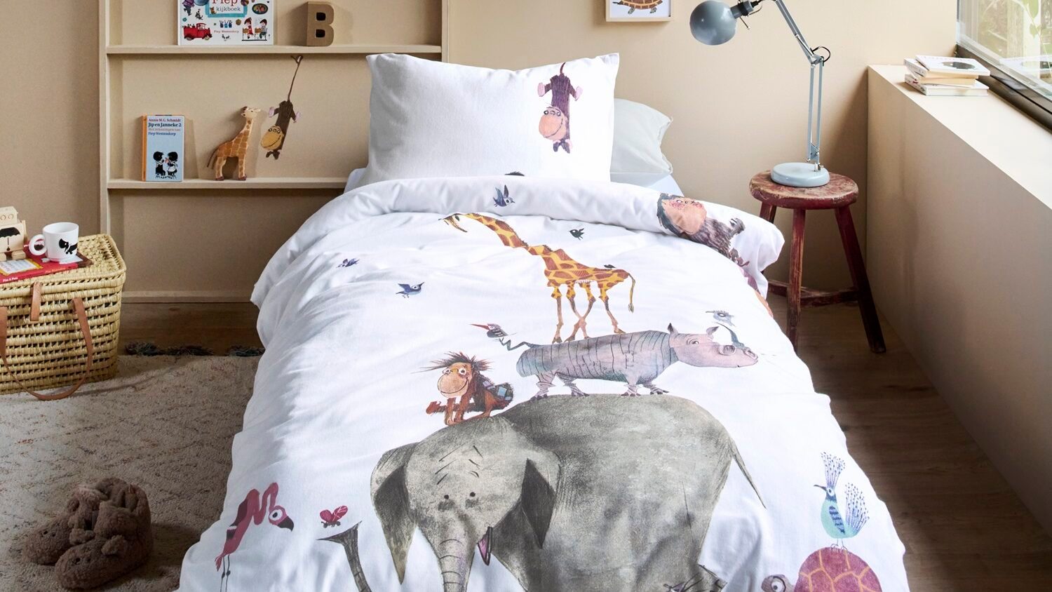 Kinderdekbedovertrek met dieren