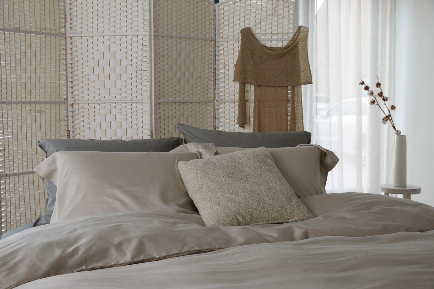 Atlanta dekbedovertrek taupe