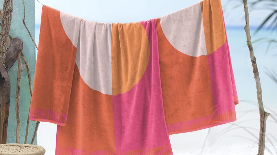 Seahorse strandlakens voor een hippe colorblock look