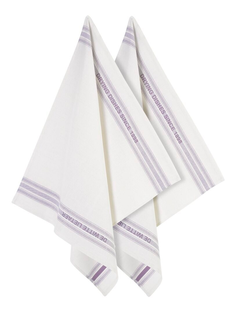 De Witte Lietaer Dish theedoek off white - lavender