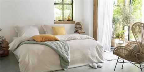 Lekker luchtig; een linnen dekbedovertrek
