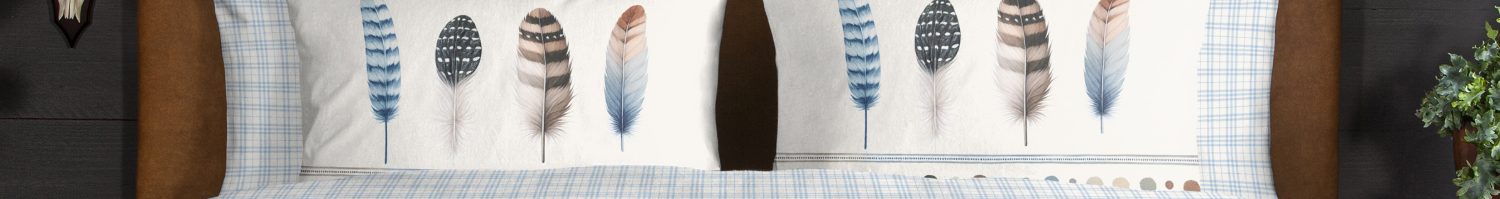 Dekbedovertrekken met verenprint