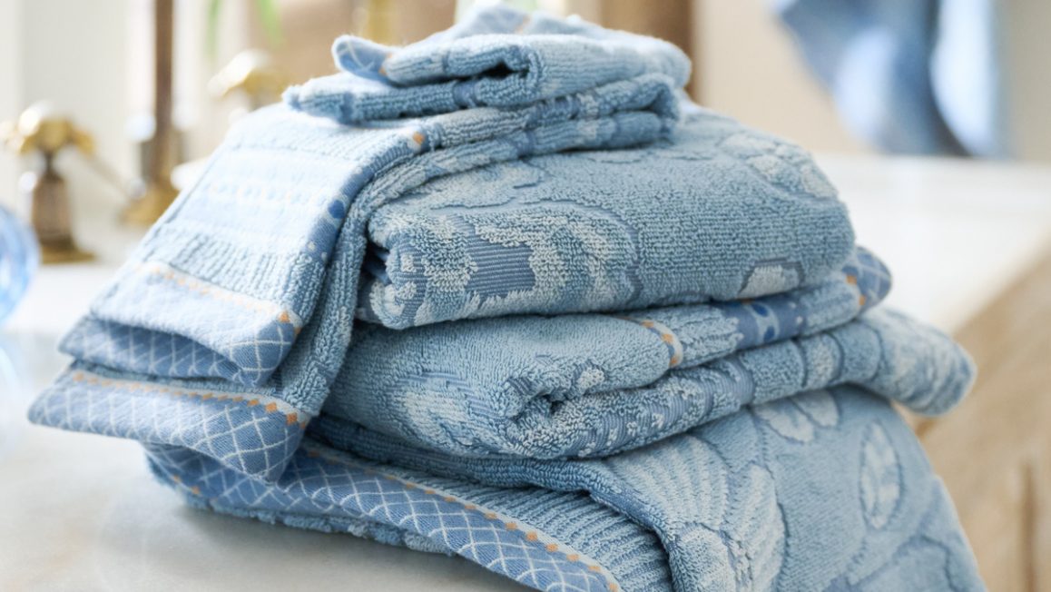 Blauw badtextiel