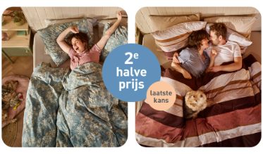 Laatste dag: profiteer van 50% korting op elk 2e dekbedovertrek.