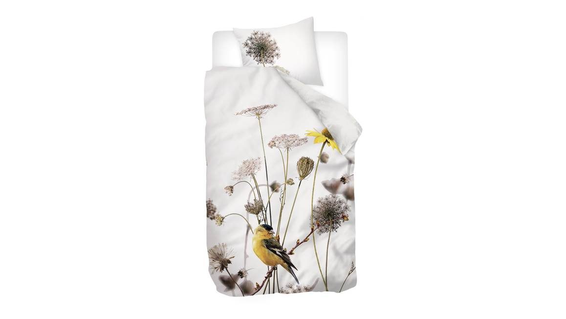 Snoozing Goldfinch flanel dekbedovertrek