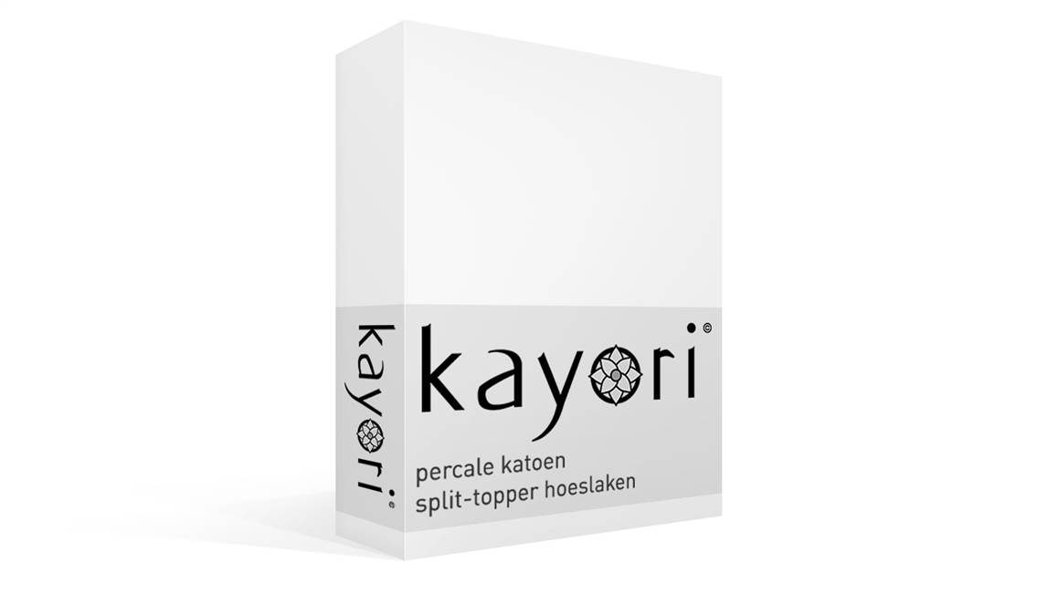 Kayori Shizu percale katoen split-topper hoeslaken