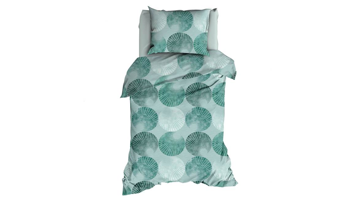 Romanette Globus flanel dekbedovertrek
