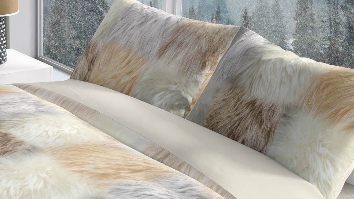 Romanette Fur flanel dekbedovertrek