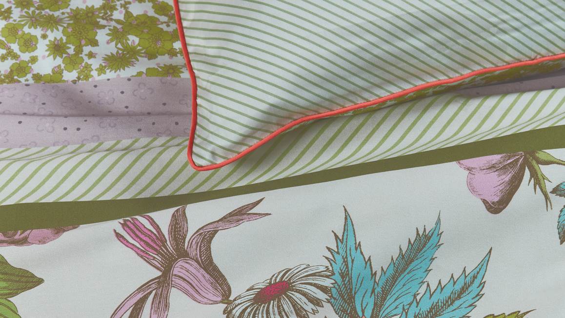 Oilily Line Flower dekbedovertrek