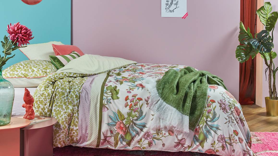 Oilily Line Flower dekbedovertrek