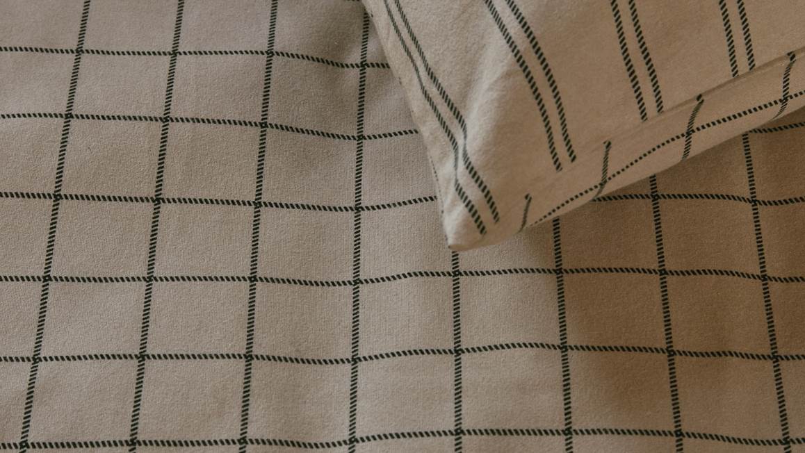 VTWonen Grid flanel dekbedovertrek