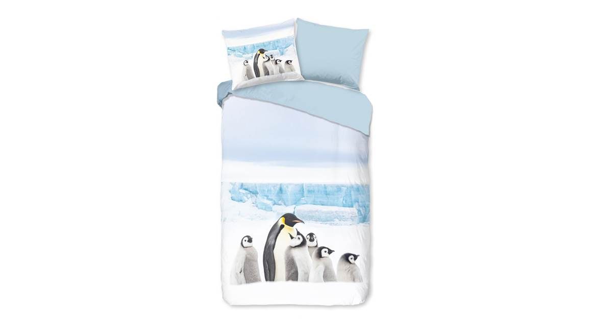 Good Morning Penguin flanel dekbedovertrek