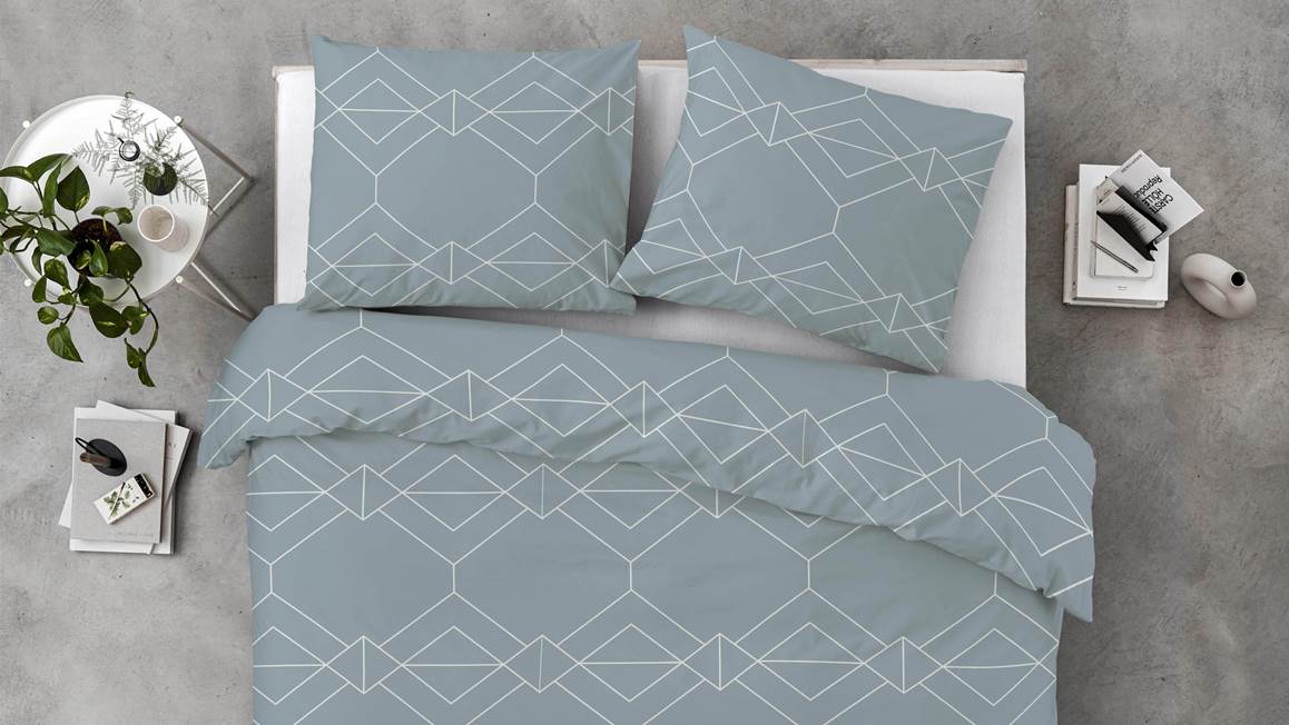 Byrklund Blue Graphic dekbedovertrek