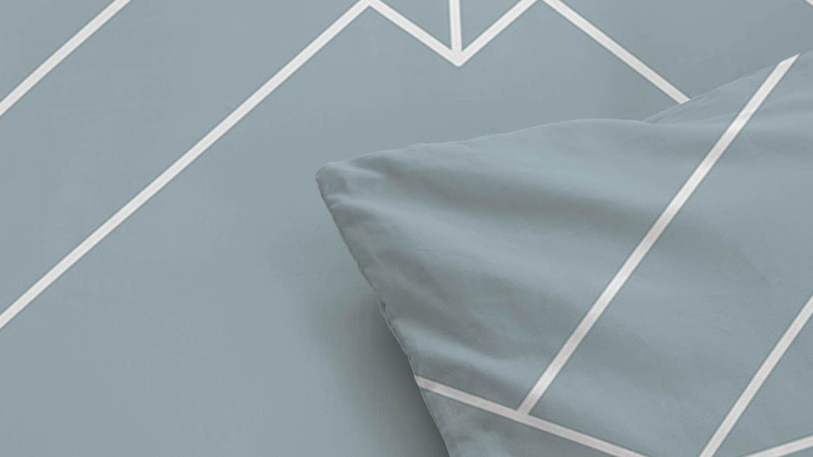 Byrklund Blue Graphic dekbedovertrek
