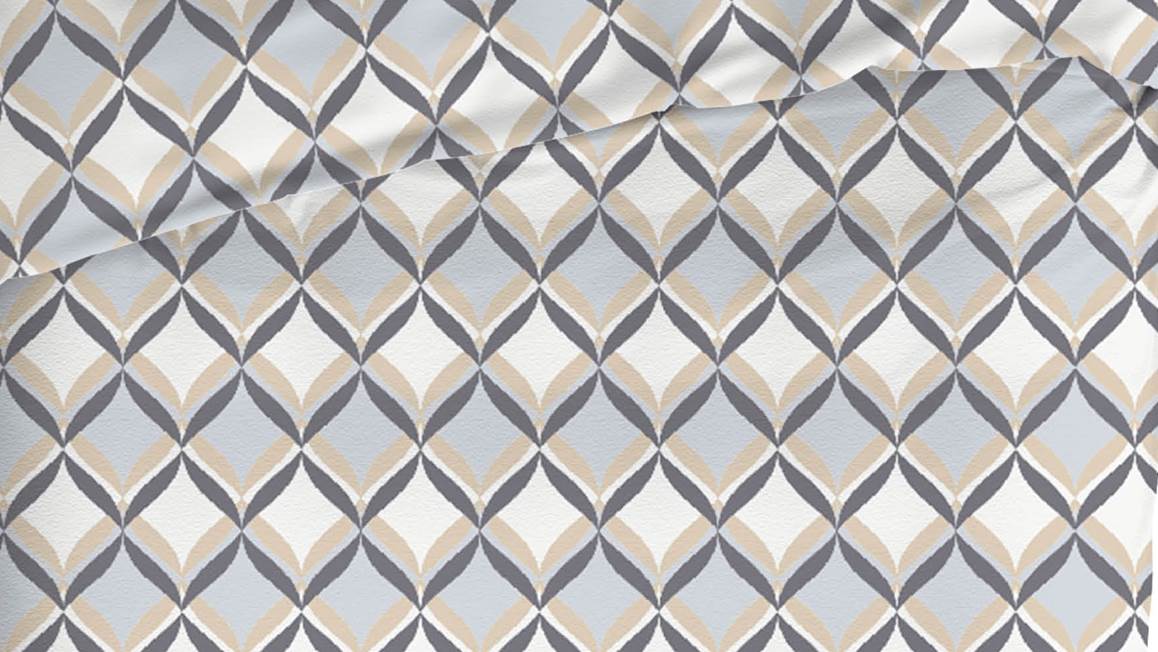 Romanette Tolbiac flanel dekbedovertrek silver