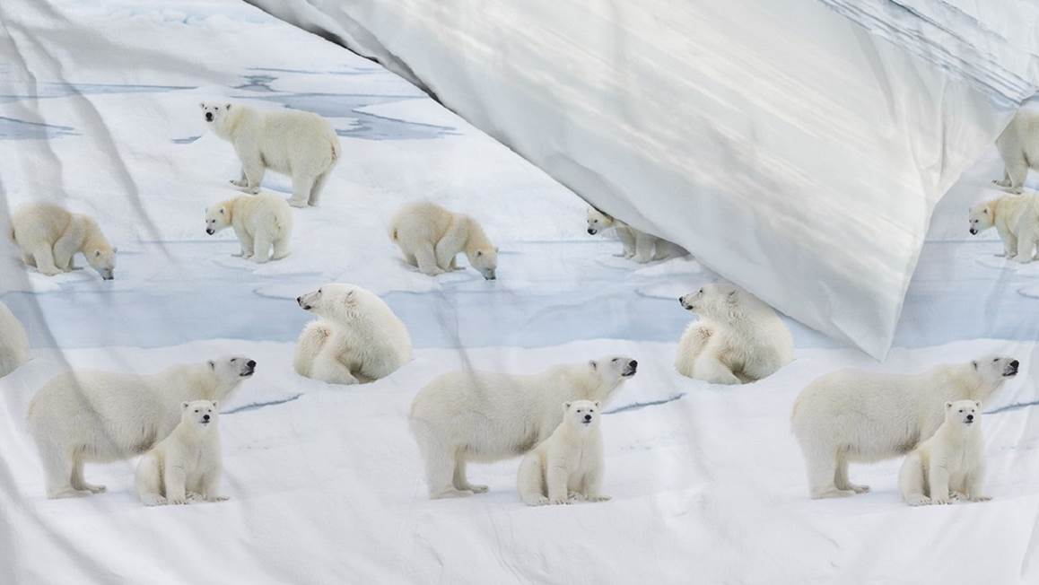 Zohome Ber flanel dekbedovertrek
