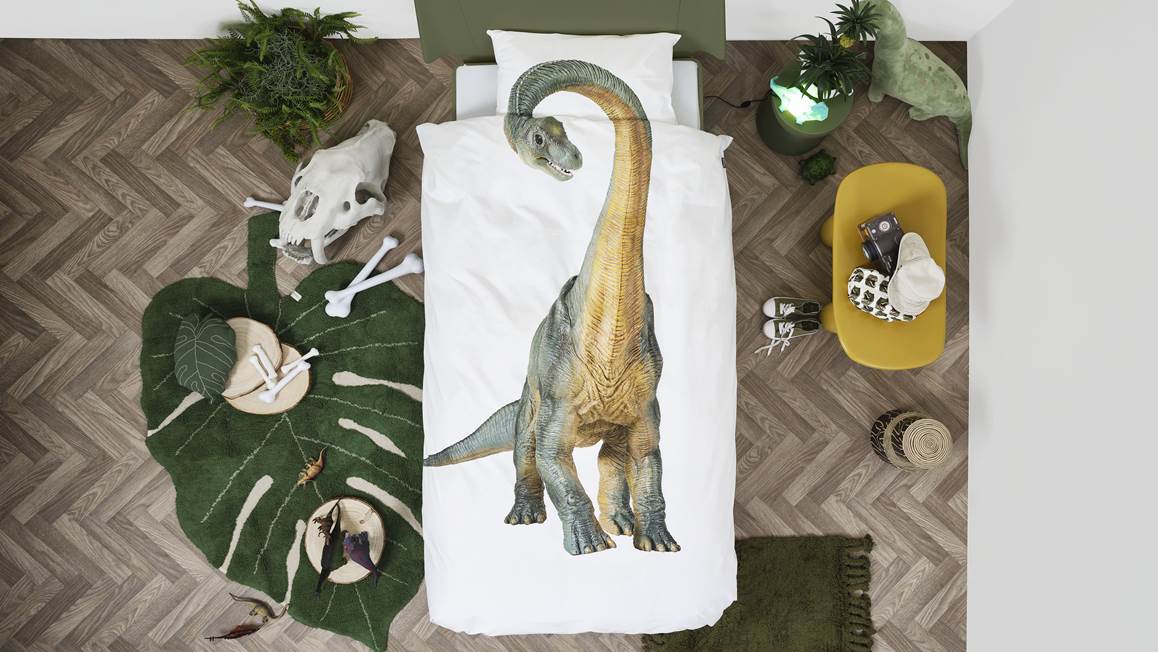 SNURK Dino Bronto dekbedovertrek