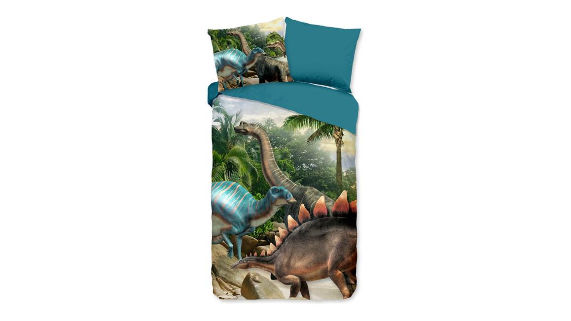 Btargot Kids All Season Grijs Dinosaurus Bedrukt Beddengoed Sets met 2