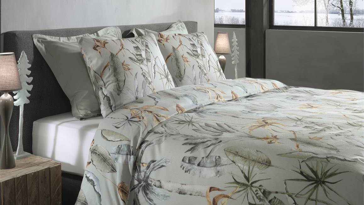 Heckettlane Areca flanel dekbedovertrek