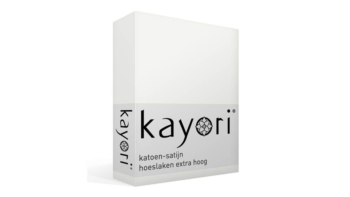 Kayori Edo katoen-satijn hoeslaken extra hoog