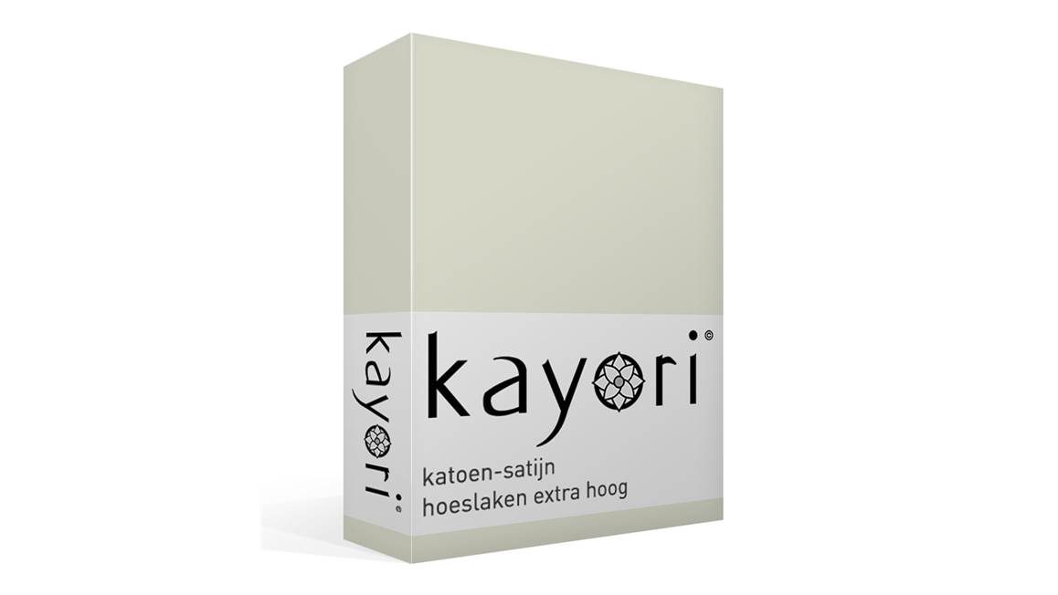 Kayori Edo katoen-satijn hoeslaken extra hoog