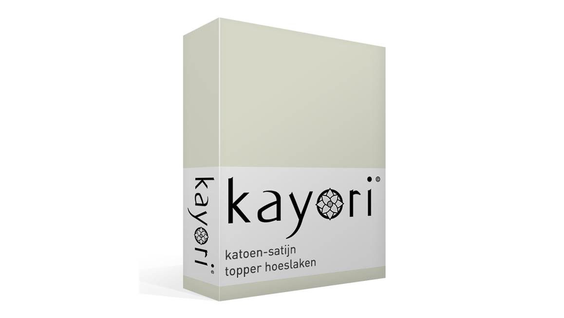 Kayori Edo katoen-satijn topper hoeslaken