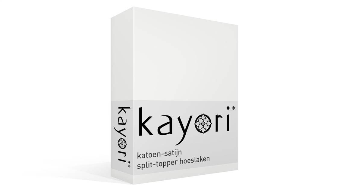 Kayori Edo katoen-satijn split-topper hoeslaken