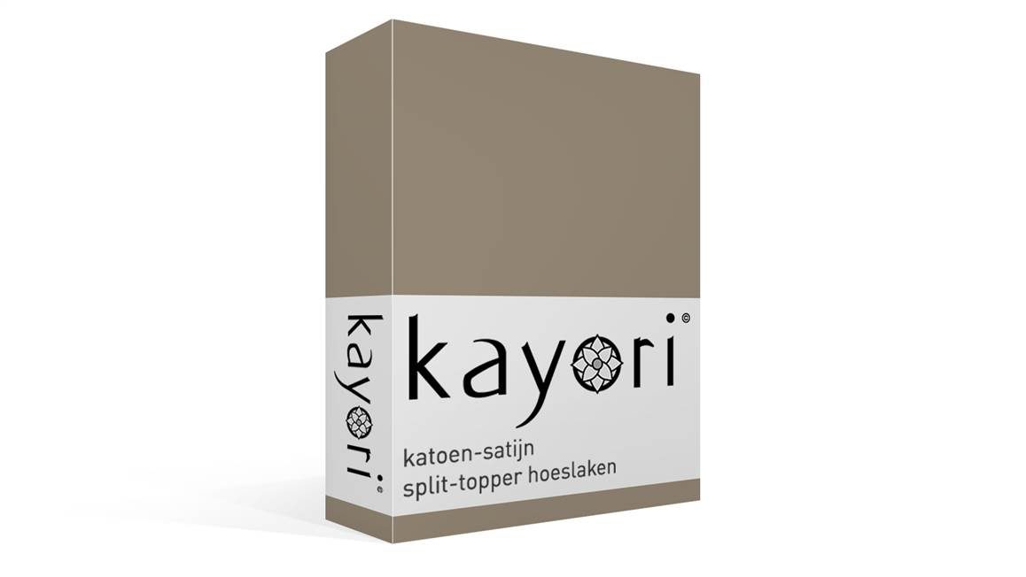 Kayori Edo katoen-satijn split-topper hoeslaken