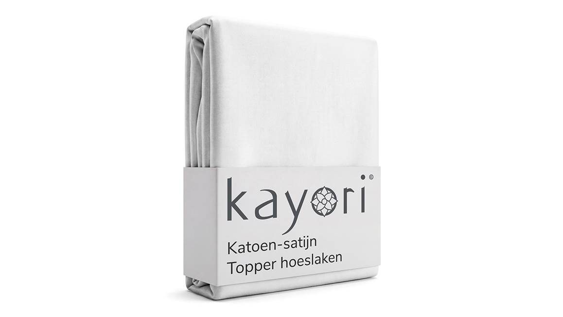 Kayori Edo katoen-satijn topper hoeslaken