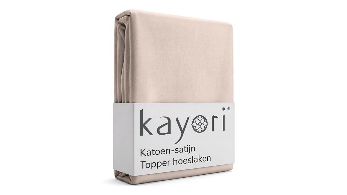 Kayori Edo katoen-satijn topper hoeslaken