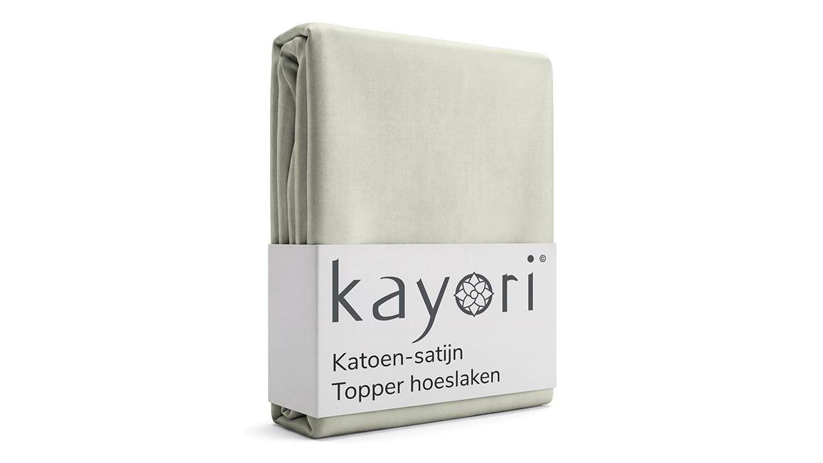 Kayori Edo katoen-satijn topper hoeslaken