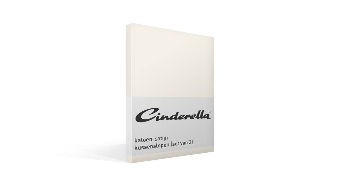 Cinderella katoen-satijn kussenslopen (set van 2)