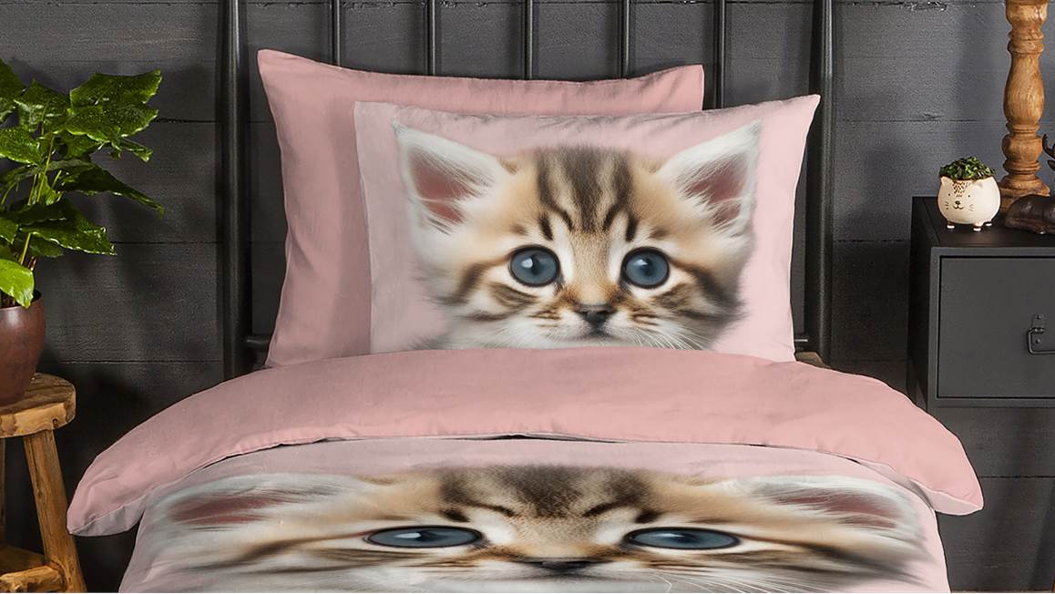 Good Morning Meow flanel dekbedovertrek
