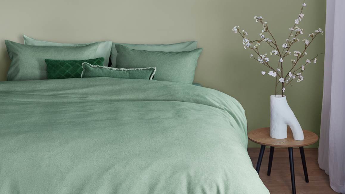 Snoozing Flanel Uni dekbedovertrek