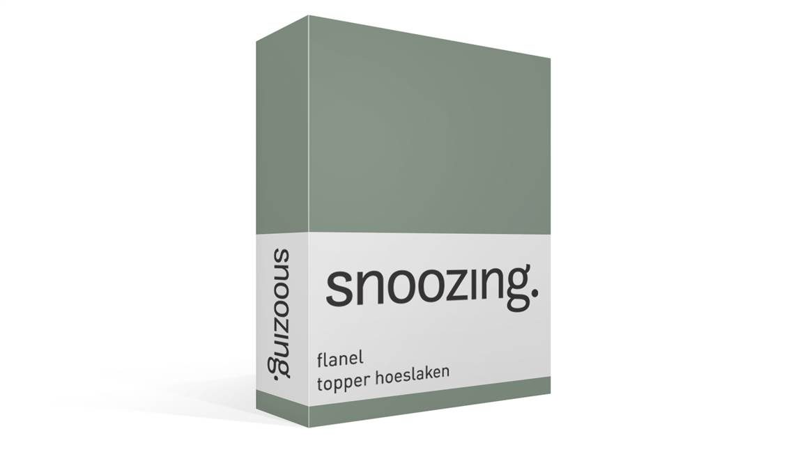 Snoozing flanel topper hoeslaken